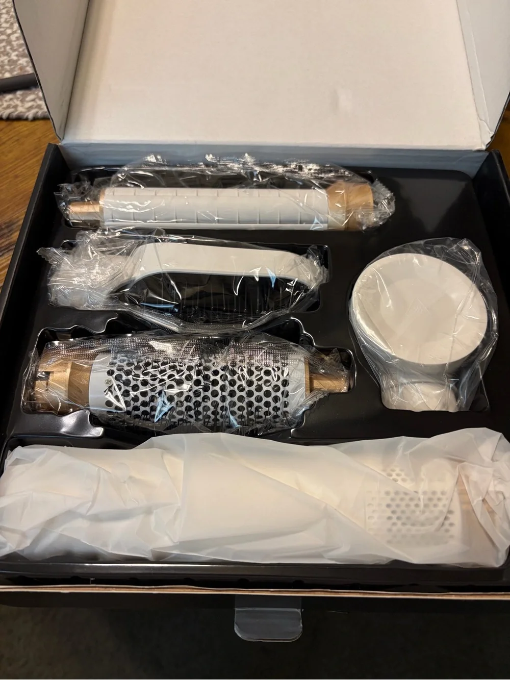 5-in-1 Women’s Hair Styler Brush Set - Cream & Gold